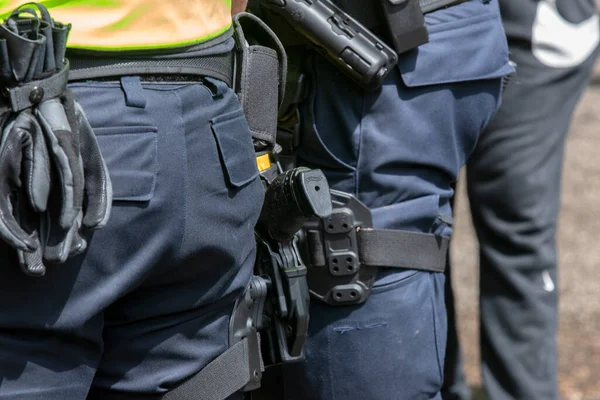 Close P99 Walther Polícia Arma Amsterdã Holanda 2022 — Fotografia de Stock