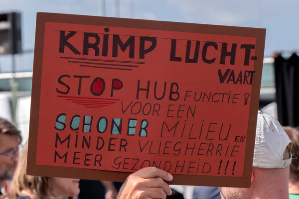 Demonstracja Wymieranie Buntu Lotnisku Schiphol Holandia 2022 — Zdjęcie stockowe