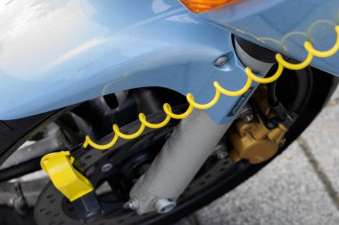 Hollanda 26-7-2022 Amsterdam 'da CBF 600 Honda Motor' da elektrik kilidi