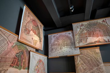 Amsterdam 'daki Grachtenmuseum Müzesi' ndeki sergi odası Hollanda 17-6-2022