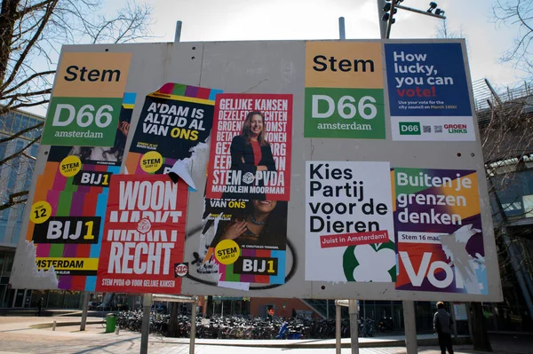 stock image Election Billboards At Amsterdam Southeast The Netherlands 11-3-2022