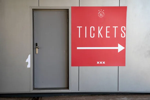 Direction Ticket Booth Johan Cruijff Arena Stadionban Amszterdamban Hollandia 2022 — Stock Fotó