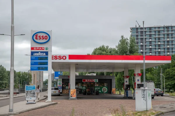 Esso West Beneluxbaan Street Amstelveen Ολλανδία 2022 — Φωτογραφία Αρχείου
