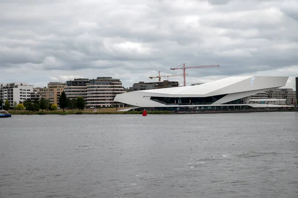 Eyefilm Nová Budova Výstavbě Amsterdamu Nizozemsko 2022 — Stock fotografie