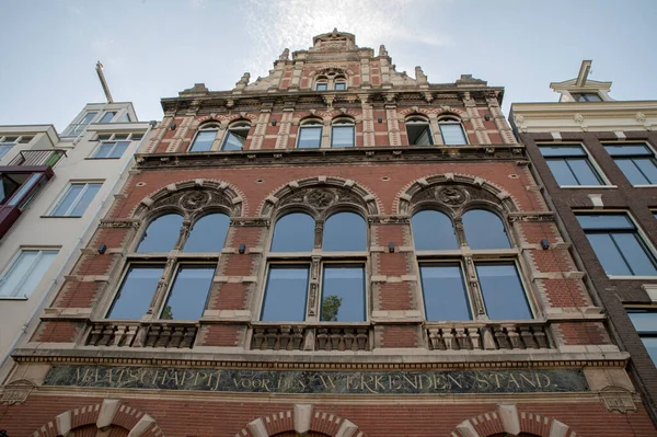 Były Budynek Stoiska Maatschappij Voor Den Werkende Amsterdamie 2022 — Zdjęcie stockowe