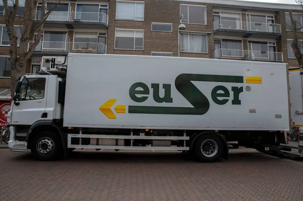 Euser Company Truck Amsterdam Países Baixos 2022 Imagem De Stock