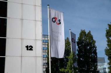 G4S Güvenlik Bayrağı Amsterdam 'daki karargahta Hollanda 5-9-2022