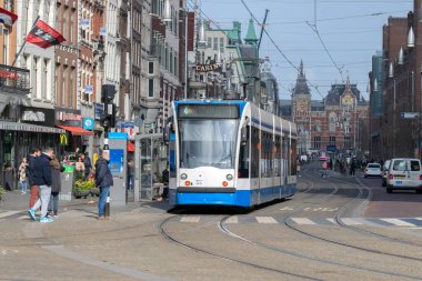 Amsterdam 'da GVB Tramvay 4 Hollanda 14-3-2022