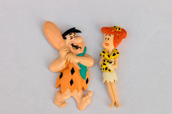 Fred Flintstone Wilma Flintstone Figura Amsterdam Paesi Bassi 2022 — Foto Stock