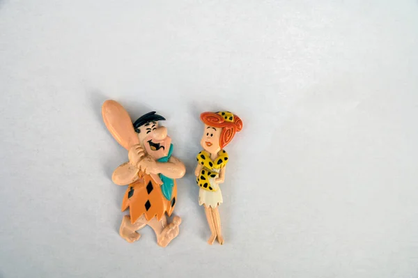Fred Flintstone Wilma Flintstone Figura Amsterdã Holanda 2022 — Fotografia de Stock