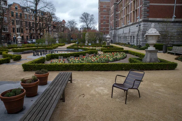 Jardín Rijksmuseum Ámsterdam Países Bajos 2022 — Foto de Stock