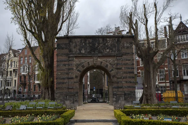 Puerta Jardín Del Museo Rijiksmusum Ámsterdam Los Países Bajos 2022 — Foto de Stock