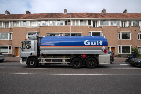 Gulf Company Truck Amsterdam Países Bajos 2022 — Foto de Stock