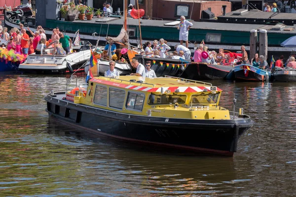 Водяные Прогулки Лодках Каналу Гайпрайд Амстердаме Нидерланды 2022 — стоковое фото