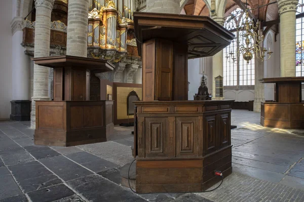 Wnętrze Starego Kościoła Amsterdamie 2022 — Zdjęcie stockowe