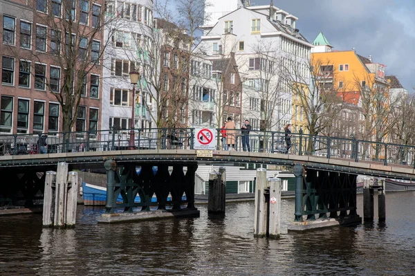 Bijvoetbrug Bridge Amsterdam Ολλανδία 2022 — Φωτογραφία Αρχείου
