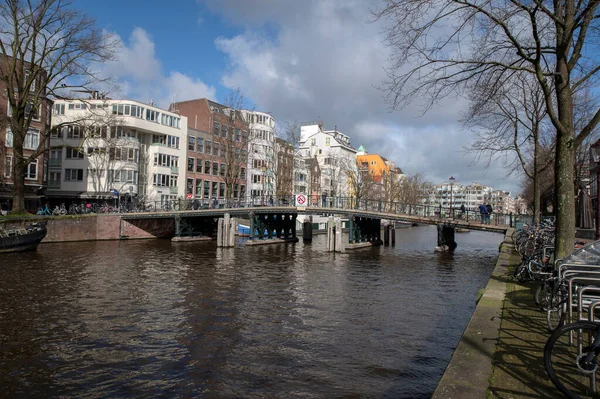 Puente Bijvoetbrug Amsterdam Países Bajos 2022 — Foto de Stock