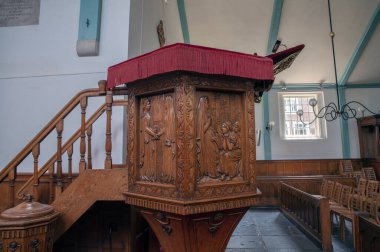 Amsterdam 'daki Begijnhof' daki İngiliz Reform Kilisesi 'nde ders veren Hollanda 21-6-2022