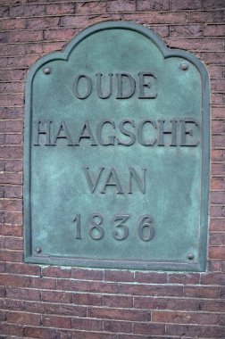 Eski Reklam Panosu Oude Haagsche Van 1836 Amsterdam 'da 8-2-2022