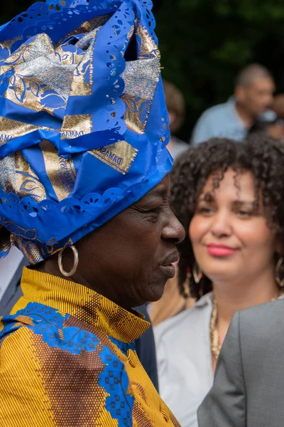 stock image Marian Markelo Winti Priest At The Keti Koti Festival At Amsterdam The Netherlands 1-7-2022