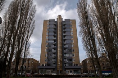 Amsterdam 'ın En Eski Daire Binası Hollanda 12-3-2020