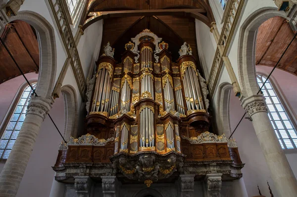 Amsterdam Daki Eski Kilisenin Çinde Organ Hollanda 2022 — Stok fotoğraf