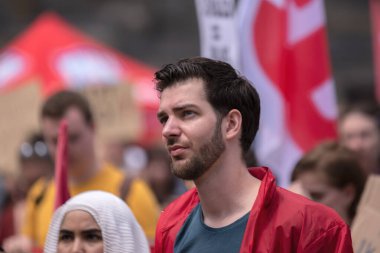 Amsterdam 'daki Öğrenci Gösterisinde Protestocu 11-6-2022