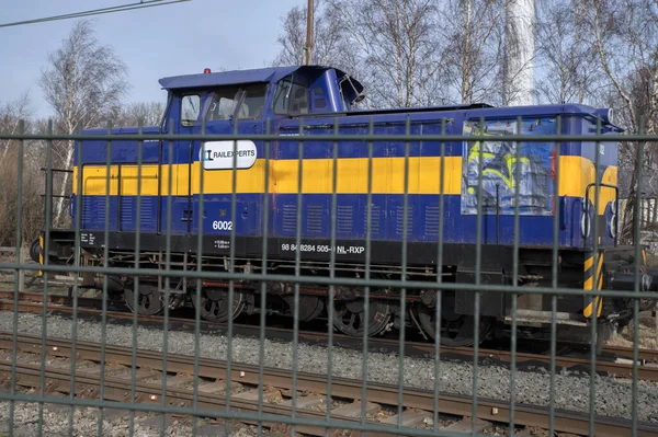 Vasúti Szakértők Vonat Kapu Mögött Amszterdamban Hollandia 2022 — Stock Fotó