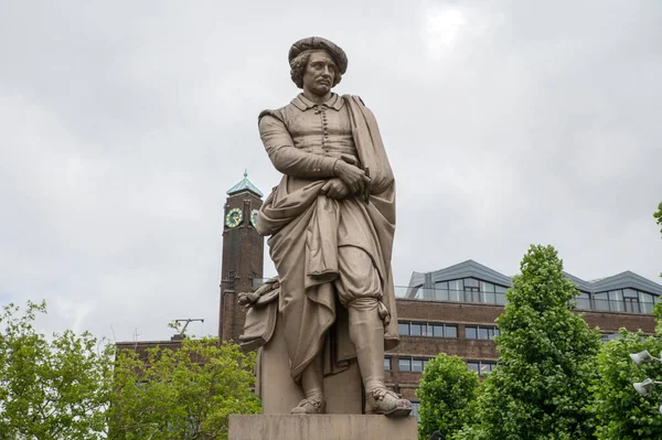 stock image Rembrandt Statue At Amsterdam The Netherlands 9-7-2022