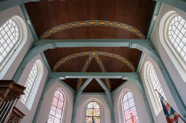 Telhado Dentro Igreja Reformada Inglesa Begijnhof Amsterdã Países Baixos 2022 — Fotografia de Stock