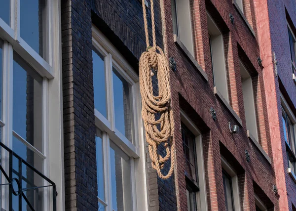 Corde Utilisée Par Les Déménageurs Amsterdam Aux Pays Bas 2022 — Photo