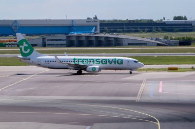 Transavia uçağı Schiphol Havaalanında 25-5-2022 Hollanda