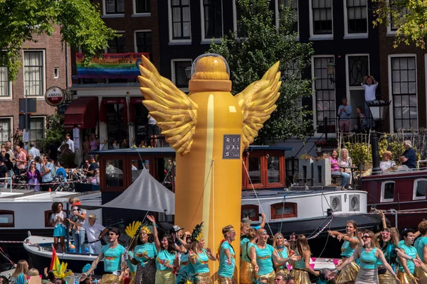 Ритуал Любви Ритуалы Лодка Канале Gaypride Лодками Амстердаме Нидерланды 2022 — стоковое фото