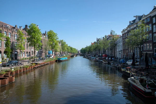 从阿姆斯特丹的Bushuissluis桥观看2022年6月23日 — 图库照片