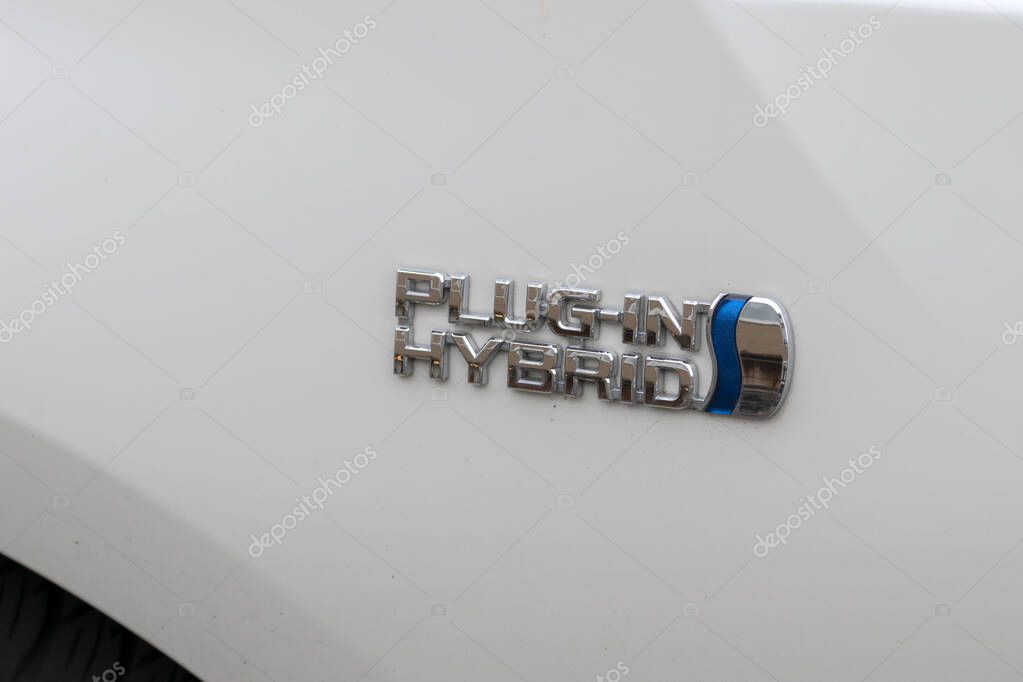 Toyota Prius PHV Logo Plugin Hybrid At Amsterdam The Netherlands 13-4-2022