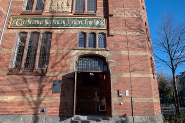 Amsterdam 'daki Teekenschool Binası Hollanda 23-11-2022
