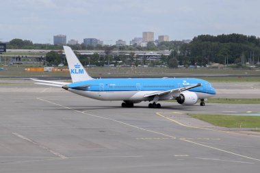 KLM Uçak Schiphol Havaalanında Hollanda 26-5-2023