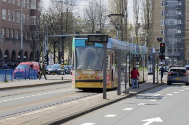Dahli Tramvayı 12 Amsterdam 'da Hollanda 20-4-2023