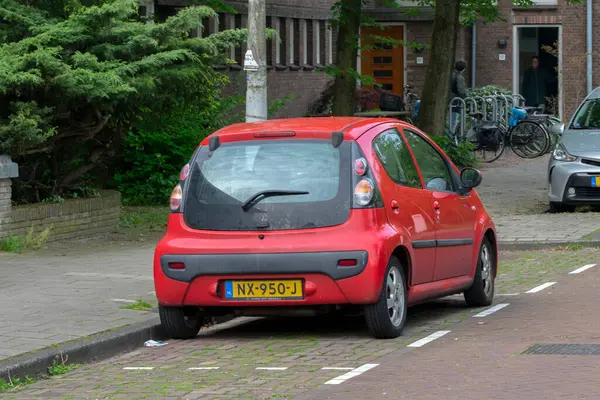 stock image Red Citroen Car At Amsterdam The Netherlands 15-5-2023