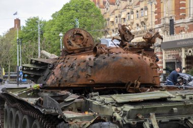 Amsterdam 'da Hasarlı Rus Tankı 26-5-2023