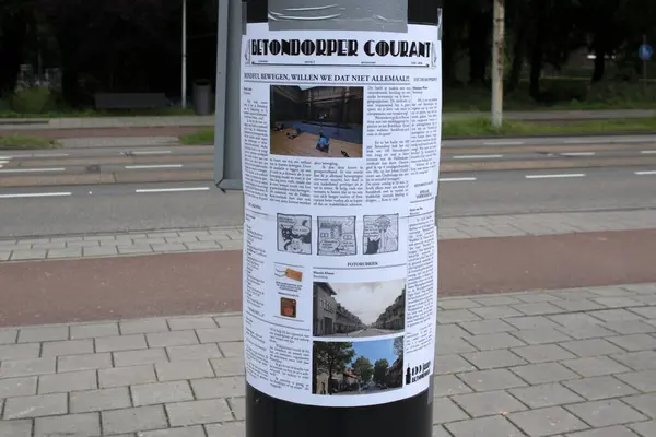 Stock image Betondorper Courant Newspaper On A Street Pole At Amsterdam The Netherlands 22-5-2024