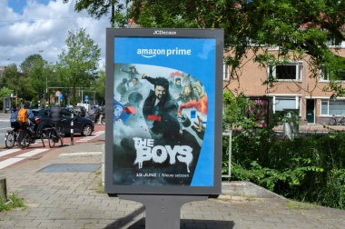 Billboard Amazon Prime Amsterdam 'daki Çocuklar Hollanda 15-6-2024