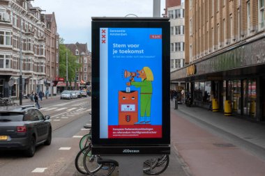 Amsterdam 'daki Billboard Seçimleri Hollanda 24-5-2024
