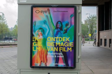 Amsterdam 'daki Billboard Eye Film Müzesi Hollanda 16-5-2024