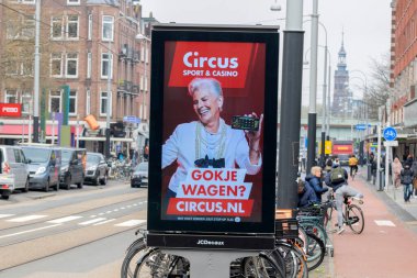 Amsterdam 'daki Billboard Sirk Kumarhanesi Hollanda 17-4-2023