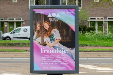 Amsterdam Açık Hava Festivali 'nde Billboard Froukje Hollanda 26-4-2023