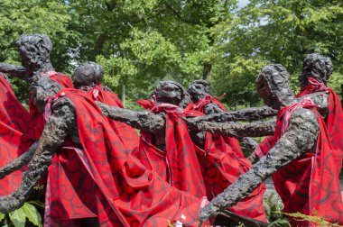 The National Slavery Monument At The Keti Koti Festival At Amsterdam The Netherlands 8-7-2024 clipart