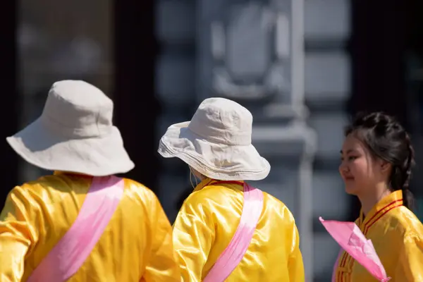 stock image Falun Dafa Demonstration At The Dam Square At Amsterdam The Netherlands 20-7-2024