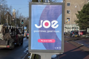 Billboard Joe Radio Station At Amsterdam The Netherlands 26-1-2023 clipart