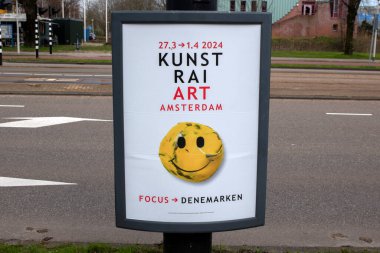 Billboard Kunst Rai Amsterdam 'da Hollanda 9-3-2024
